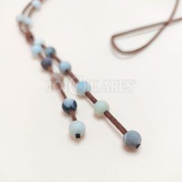 Collar bolitas Azul