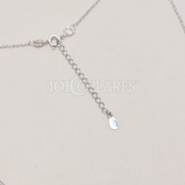 Cadena de plata rodiada c/extensión 45+5cm.