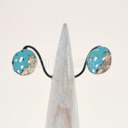 Pendientes de bronce con pátina verde turquesa