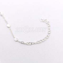 Pulsera plata relieve