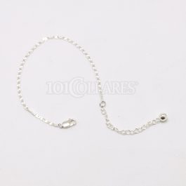 Pulsera plata cadena plana