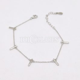 Pulsera de plata con columnas