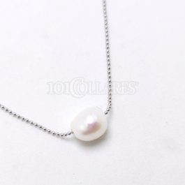 Collar de Perla Barroca 11 con Acero