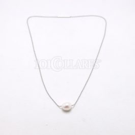 Collar de Perla Barroca 11 con Acero