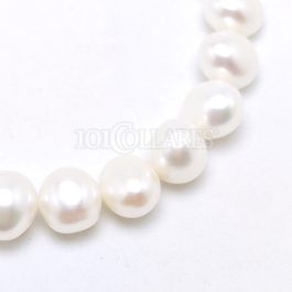 Pulsera de perlas naturales blancas
