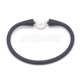 Pulsera de Caucho y Perla  Blanca Cultivada